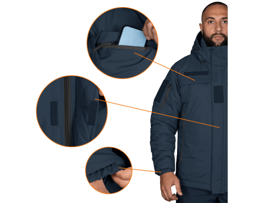 Зимова куртка Patrol System 3.0 Nylon Taslan Синя (7281), XS