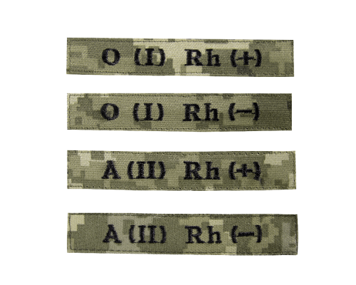 Патч/липучка "Група Крові" Піксель  (7737), 1-