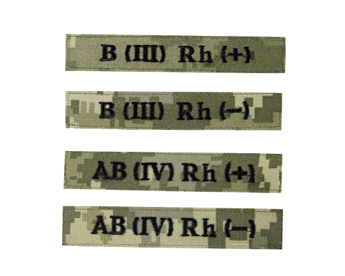 Патч/липучка "Група Крові" Піксель  (7737), 1-