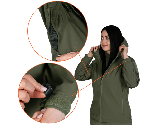 Жіноча куртка Stalker SoftShell Олива (7441), XS