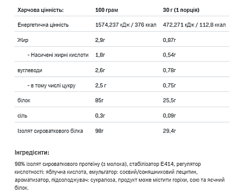 Протеїн Isolate Protein - 2000г Полуниця