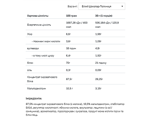 Whey Protein - 900g Chocolate Strawberry