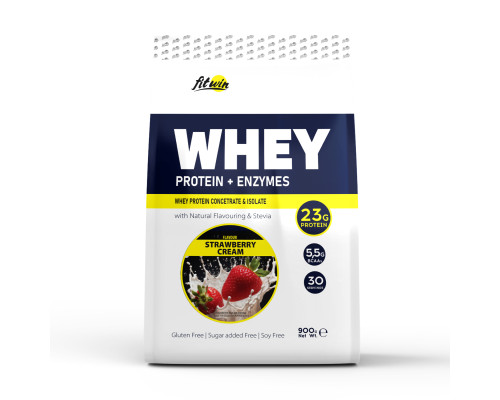 Сироватковий протеїн Whey - 900г Полуничний крем