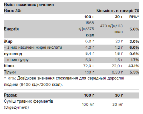 Протеїн (Whey Protein) -  500г Ванільний крем