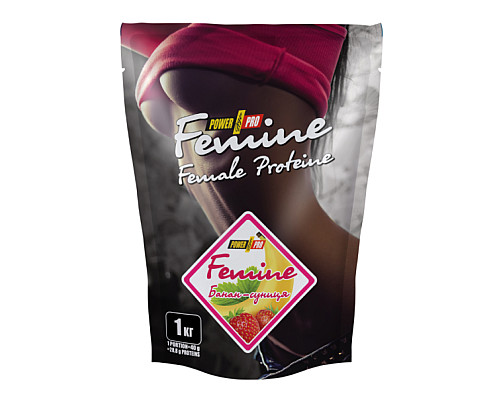 Femine Protein Power Pro - 1000g Banan-Wild Strawberry