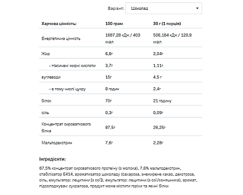 Протеїн Whey Protein - 2270г Печиво шоколадне