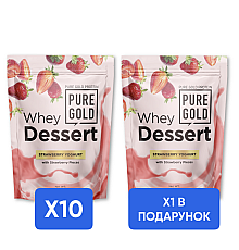 Whey Dessert Pure Gold- 750g Strawberry Yoghurt x10 + x1 Whey Dessert - 750g Strawberry Yoghurt в подарунок!