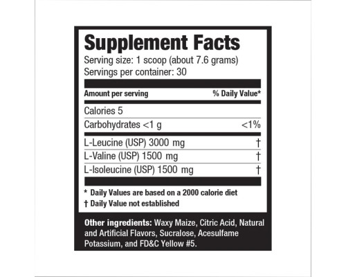 BCAA Powder 12000 - 7.6g Orange Sample