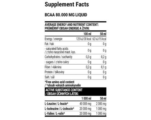 BCAA 80.000 Liquid - 1000ml Cherry