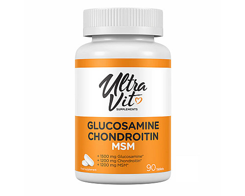 Глюкозамін Хондроїтин Ultravit Glucosamine Chondroitin MSM - 90 таблеток Глюкозамін Хондроїтин Ultravit Glucosamine Chondroitin MSM - 90 таблеток