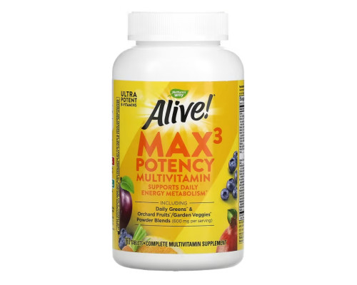 Nature's Way Alive! Max3 (With Iron) - 180 tabs