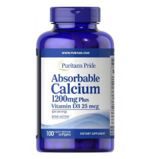 Absorbable Calcium 1200 mg Plus vitamin D3 2,5 mg - 100 Softgels