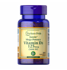 Vitamin D-3 125mcg (5000 IU) Sunvite Mega Potency - 100 tabs