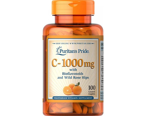 Vitamin C - 1000 mg with Bioflavonoids and Rose Hips - 100tabs