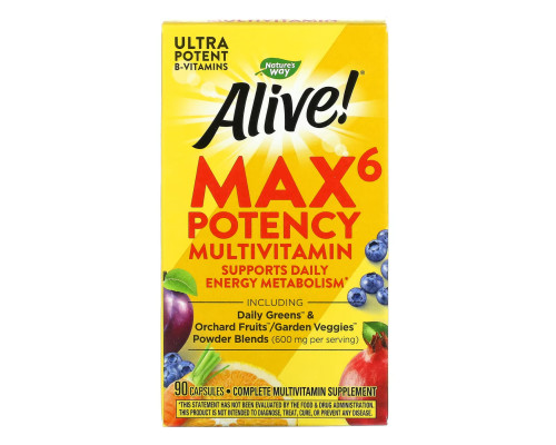 Nature's Way Alive! Max6 (With Iron) - 90 vcaps