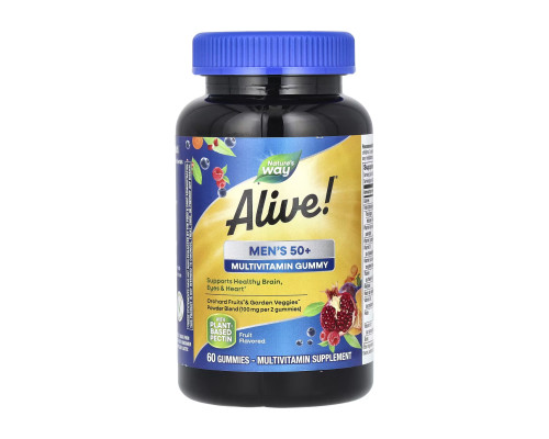 Чоловічі мультивітаміни 50+ (Alive!® Men's 50+ Multi Gummy) - 60 жуйок