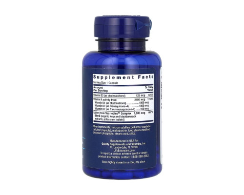 Вітамін D / Vitamins D and K with Sea-Iodine™ - 60 капсул