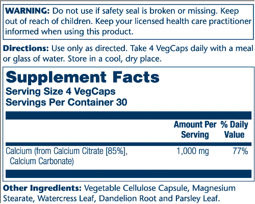 Цитрат кальцію (Calcium Citrate) 1000мг - 120 капсул