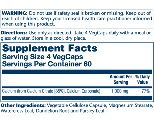 Цитрат кальцію (Calcium Citrate) 1000мг - 240 капсул