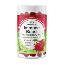 Immune Boost with Acerola,Zinc,Vitamins C and D - 60 Gummies Cherry