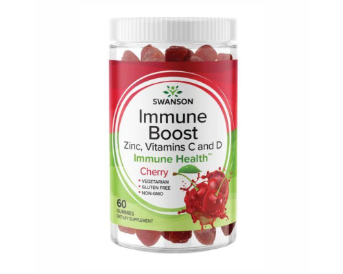 Immune Boost with Acerola,Zinc,Vitamins C and D - 60 Gummies Cherry