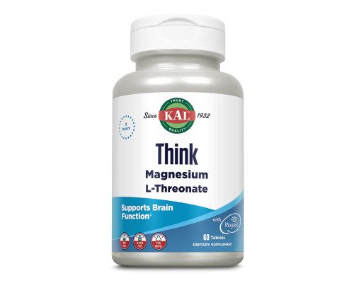 Магній L-треонат для мозку Think Magnesium 2000 мг - 60 таблеток