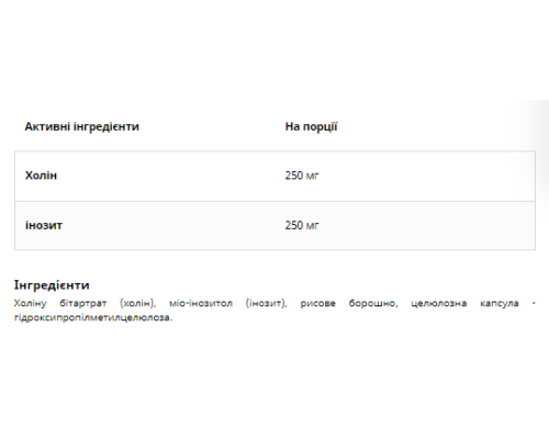 Cholina FCC Inozytol-90caps