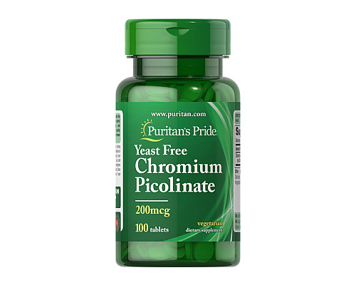 Піколінат хрому Chromium Picolinate 200мкг Yeast Free - 100 таблеток