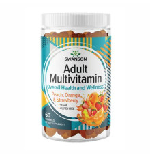 Adult Multivitamin - 60 Gummies Peach,Orange,Strawberry