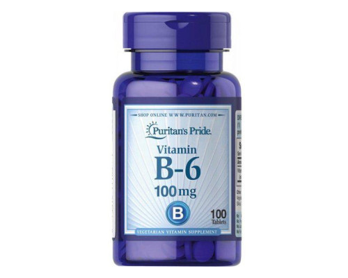 Вітамін Vitamin B-6 (Pyridoxine Hydrochloride) 100мг - 100 таблеток