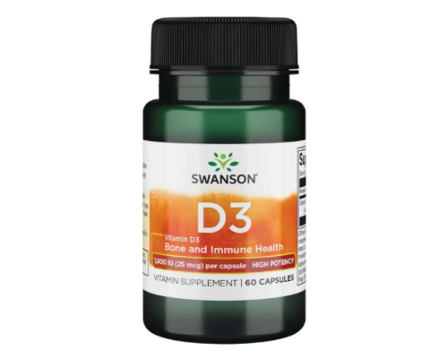 Vitamin D3 High Potency 1,000 IU (25 mcg) - 60 Caps