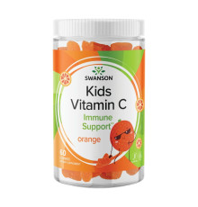 Дитячі вітамніи Kids Vitamin C Gummies - 60 жувальних цукерок (Апельсин)