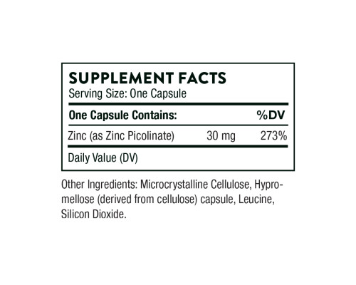 Піколінат цинку (Zinc Picolinate) 30мг - 60 капсул