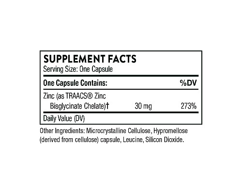 Цинк бісгліцинат (Zinc Bisglycinate) 30мг - 60 капсул Цинк бісгліцинат (Zinc Bisglycinate) 30мг - 60 капсул