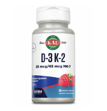 D3 & K2 25mcg - 60 tabs Raspberry