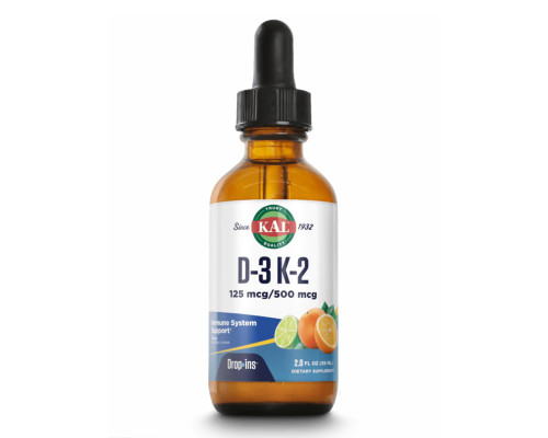 D3 K2 DropIns 125mcg - 2 oz Citrus