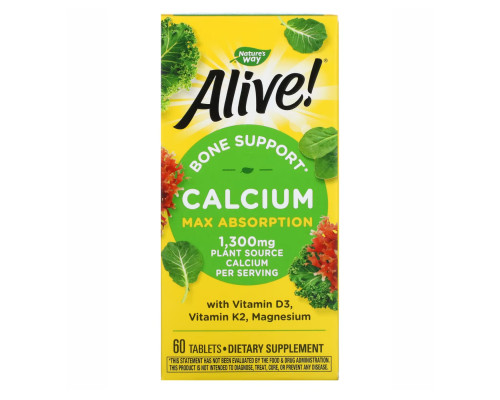 Nature's Way, Alive!, Calcium - 60 tabs