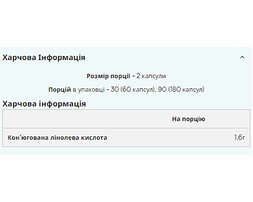 CLA 1000mg Softgels Myprotein - 60caps