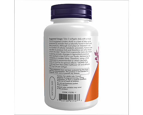 CLA 800mg Now Foods - 90 softgels CLA 800mg Now Foods - 90 softgels