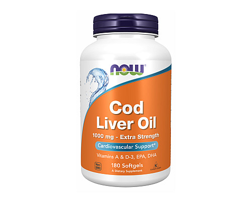 Cod Liver Oil Now Foods 1000mg - 180 sgels