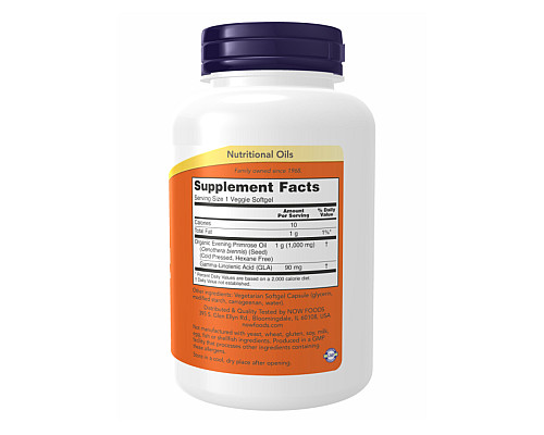 Evening Prim Oil Org Now Foods 1000mg - 90 vgels