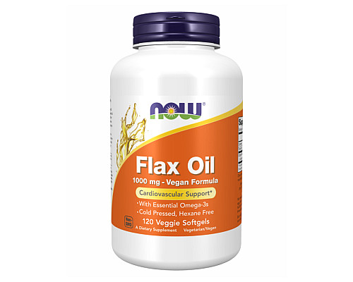 Flax Oil Org Now Foods 1000mg - 120 vgels