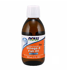 Omega-3 Fish Oil Lemon Now Foods - 200 ml (7 oz)