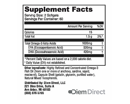 Clean Omega 3 - 120 Softgels
