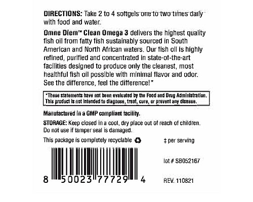 Clean Omega 3 - 120 Softgels