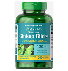 Gin кгo Biloba Standardized Extract 120mg - 200caps