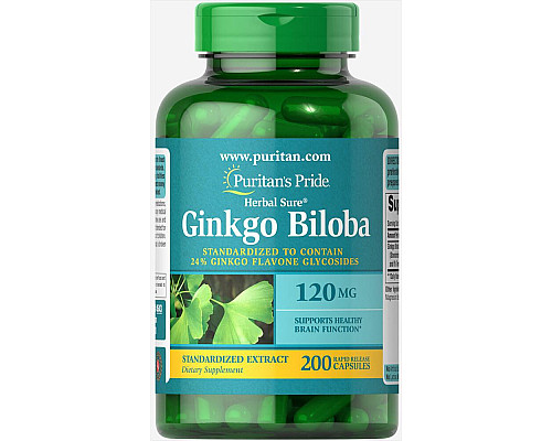 Gin кгo Biloba Standardized Extract 120mg - 200caps