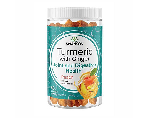 Turmeric with Ginger - 60 Gummies Peach