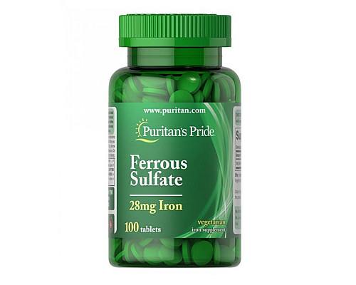 Iron Ferrous Sulfate 28 mg - 100 Tablets