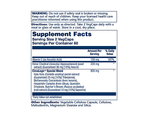 Комплекс для покращення циркуляції крові CircuLegs Circulation Support 200мг - 120 капсул